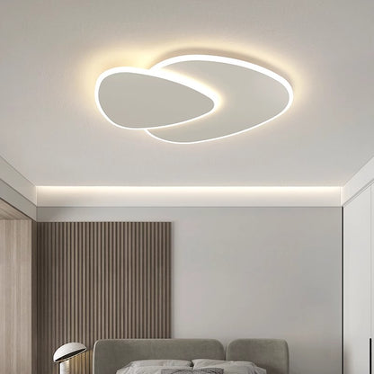 Lustra LED cu telecomanda FUTURA LUMINA 98W, Ovala, lumina Rece/Calda/Neutra, Dimabila, Alb