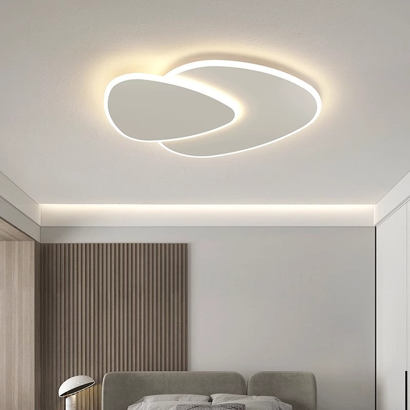 Lustra LED cu telecomanda FUTURA LUMINA 98W, Ovala, lumina Rece/Calda/Neutra, Dimabila, Alb