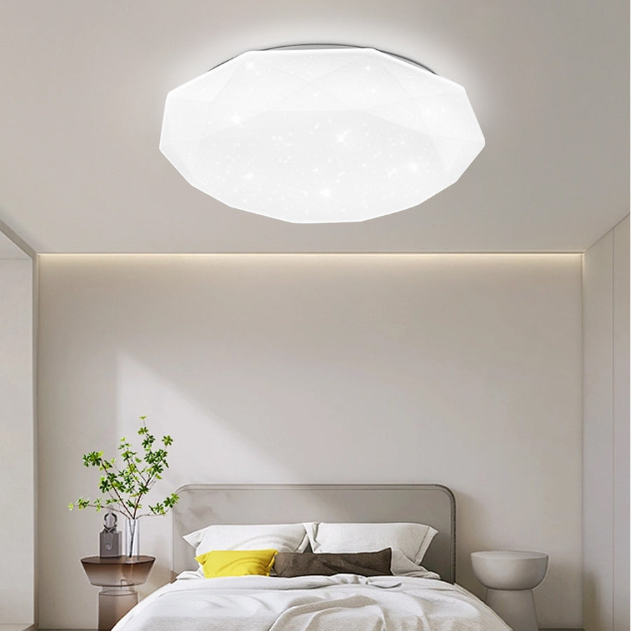 Plafoniera LED PL101/500WH, 51W, Diametru 49cm, Lumina Calda/Rece/Neutra, Alb