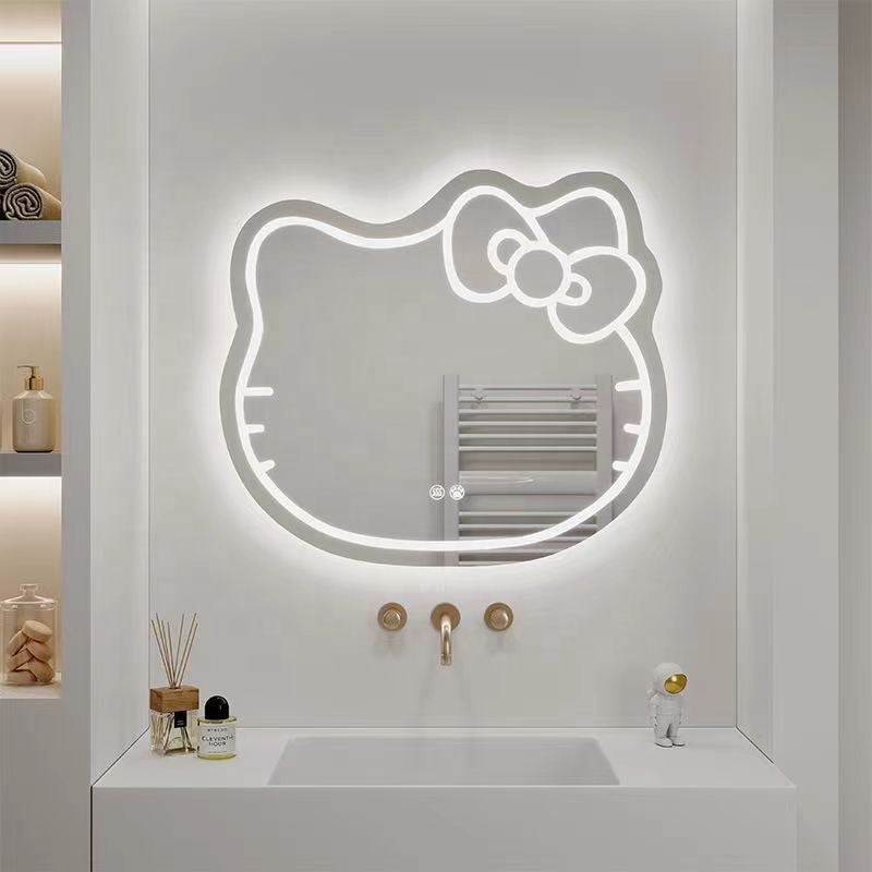Oglinda LED Kitty Pisica, 80X70, Touch, Sistem Dezaburire, Dimabila