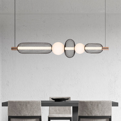 Lustra LED Suspendata LM551/5BK, 28W, Lumina 3000/4000/6000K, Negru, Inaltime Reglabila