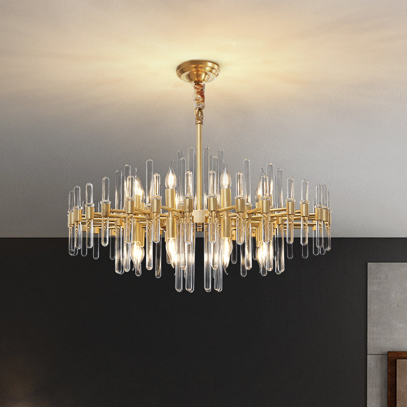 Candelabru Cristal CC850/620GD ,10xE14, 62X45cm, Inaltime Reglabila, Auriu Lucios, ,Design Elegant, Metal si Cristale