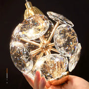 Candelabru Cristal LED KILKENNY Culmino, 144W, Lumina Neutra, Diametru 60cm, Auriu