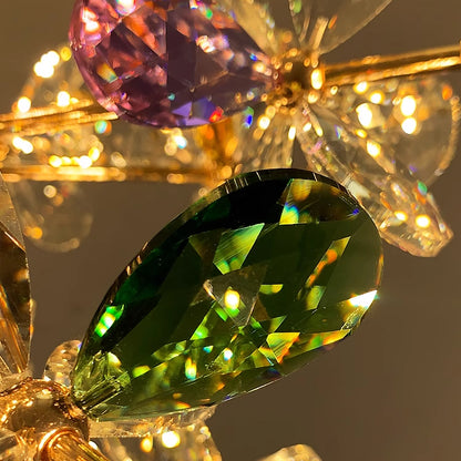 Candelabru Modern cu Cristal, CC372/600GD, 32xG4, Auriu si Cristale , 55cm, Inaltime Reglabila, Metal si Cristal