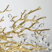 Candelabru Cristal WALTZ Rhapsody, 9x G9, Auriu, 60cm, Inaltime Reglabila, Metal si Cristal