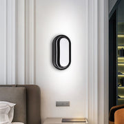 Aplica LED de Exterior AX322/270BK, 24W, Lumina Calda 3000k, IP65, Negru si Alb