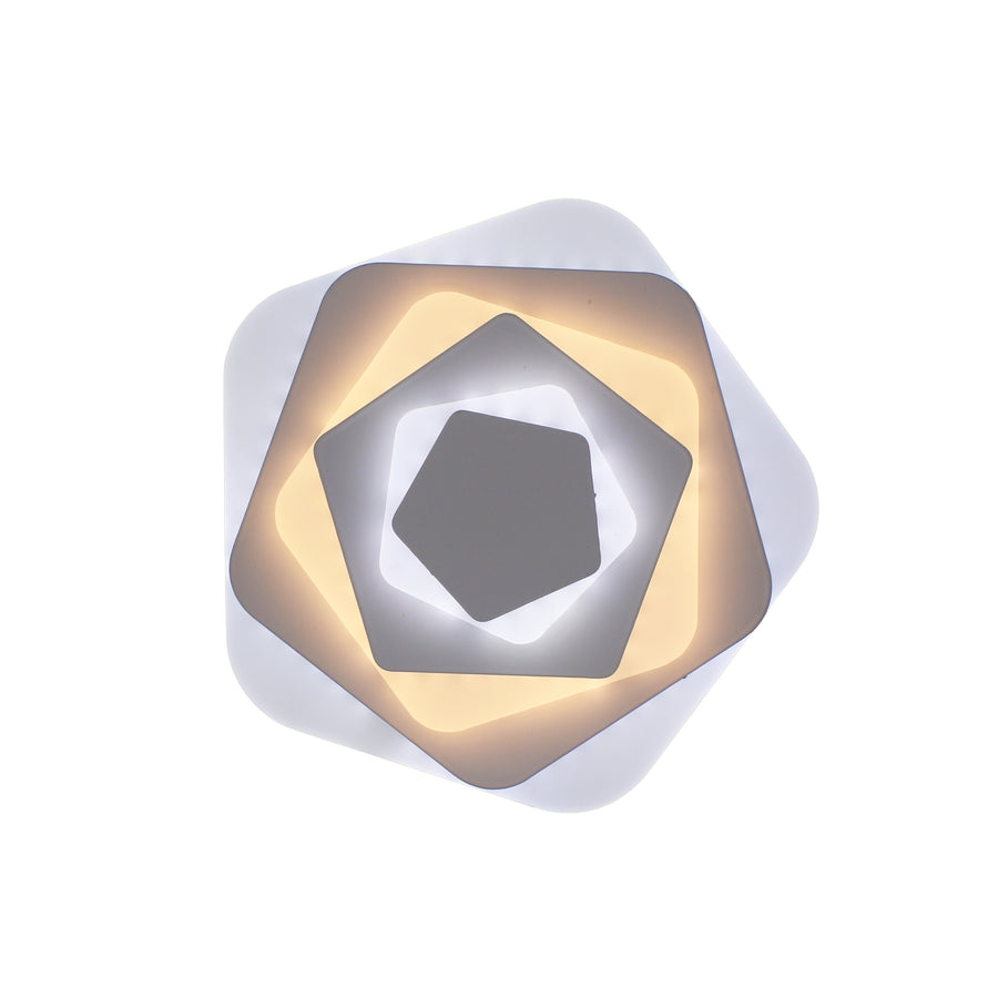 Lustra LED SIENA 40W, Diametru 23cm, lumina Rece/Calda/Neutra, Alb