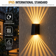 Aplica LED CALMO Exterior, 8W, Lumina Calda, IP65, Aluminiu, Negru