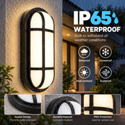 Aplica LED de Exterior AX321/218BK, IP65, Alb si Negru