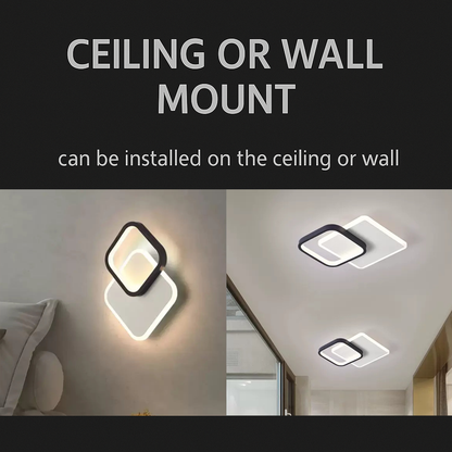 Lustra LED MARCELO 30W, lumina Rece/Calda/Neutra Alb Negru