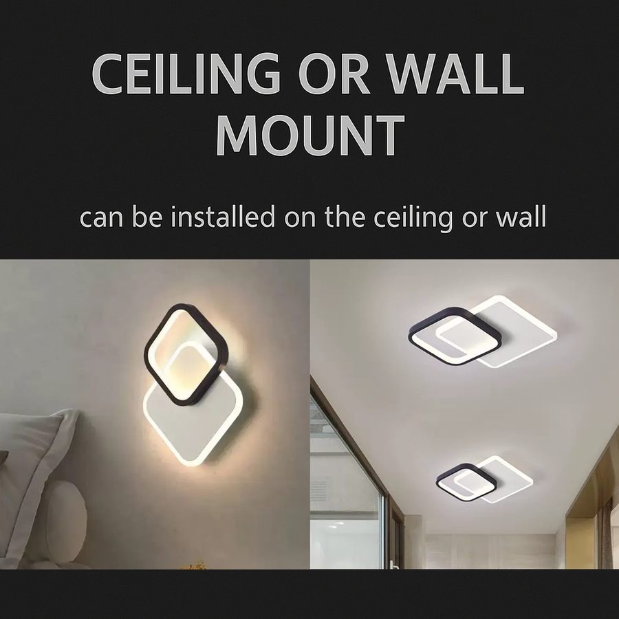 Lustra LED MARCELO 30W, lumina Rece/Calda/Neutra Alb Negru