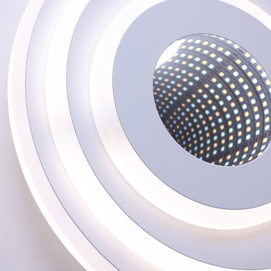 Lustra LED NEXA ROTUND 3D 38W,  lumina Rece/Calda/Neutra, Alb