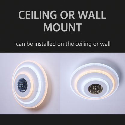 Lustra LED NEXA ROTUND 3D 38W,  lumina Rece/Calda/Neutra, Alb