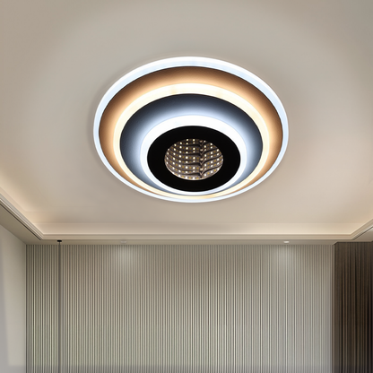 Lustra LED NEXA ROTUND 3D 38W,  lumina Rece/Calda/Neutra, Alb