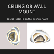 Lustra LED NEXA Triunghi 3D 36W, Alb, Lumina Rece/Calda/Neutra