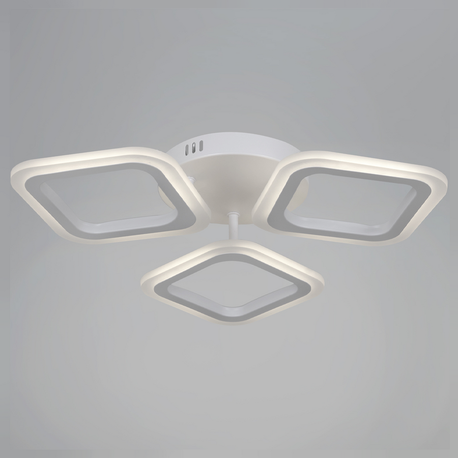 Lustra LED ERIKA 20W, 3 Patrate, lumina Neutra, Alb