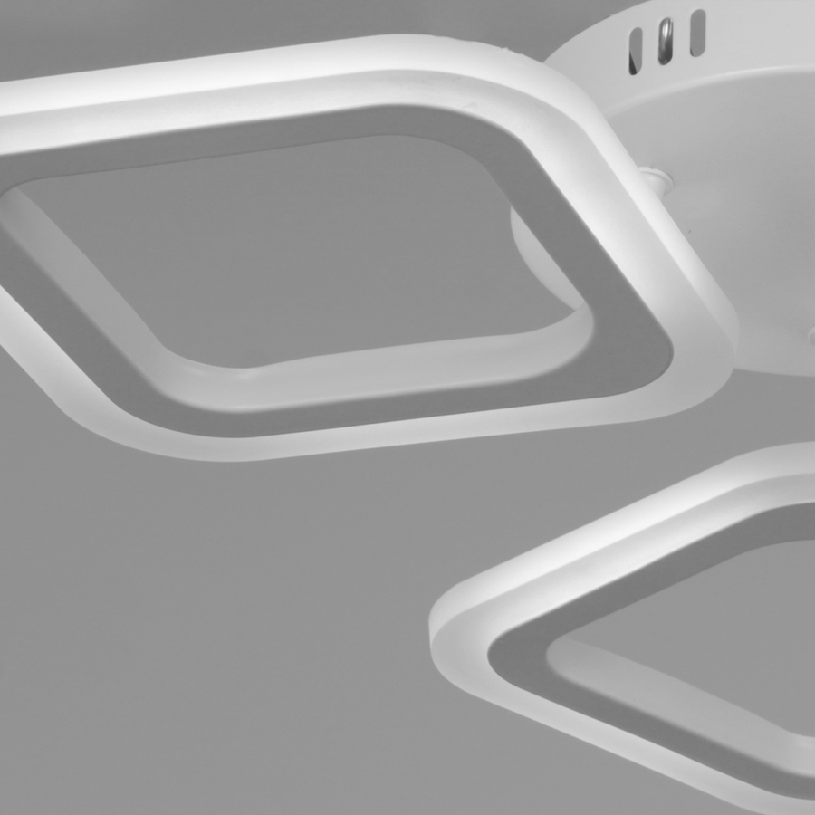 Lustra LED ERIKA 20W, 3 Patrate, lumina Neutra, Alb