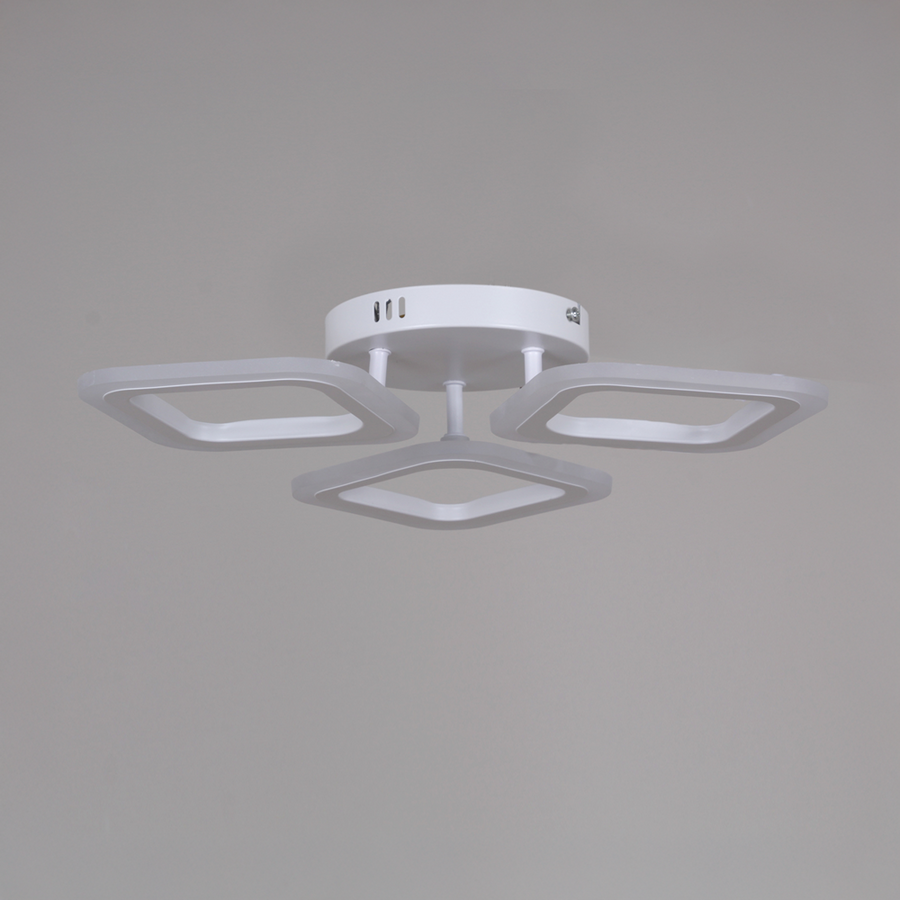 Lustra LED ERIKA 20W, 3 Patrate, lumina Neutra, Alb
