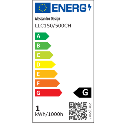 Lustra LED cu telecomanda si cristal VERTUS 31W, 49cm, Cerc, lumina Rece/Calda/Neutra, Dimabila, Crom