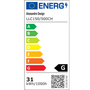 Lustra LED cu telecomanda si cristal VERTUS 31W, 49cm, Cerc, lumina Rece/Calda/Neutra, Dimabila, Crom