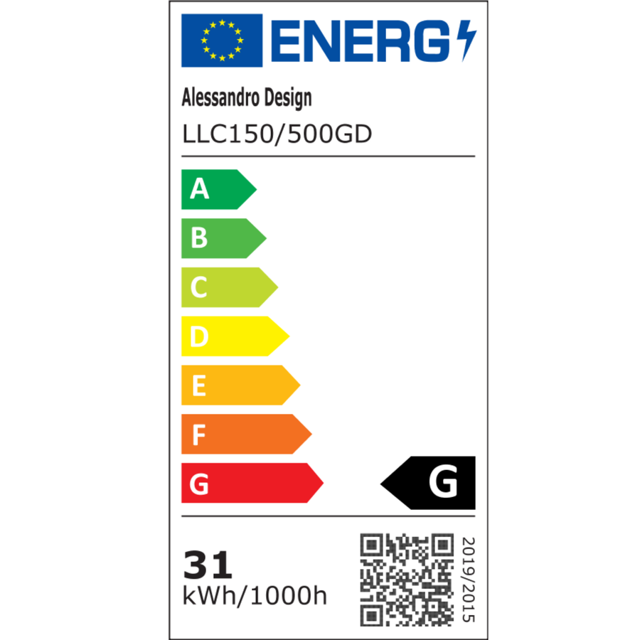 Lustra LED cu telecomanda si cristal VERTUS 31W, 49cm, Cerc, lumina Rece/Calda/Neutra, Dimabila, Auriu