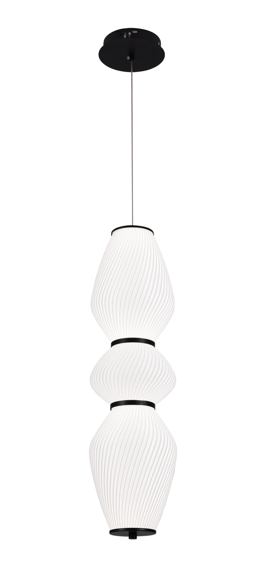 Lustra Suspendata LT022/3WH, 3xE27, Diametru 66 cm, Inaltime 16.5 cm, Alb, Plexiglas, Fier