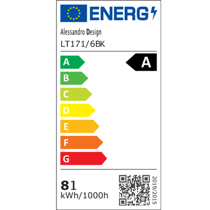 Lustra LED cu Telecomanda LINEX, 81W, 6 Elemente, Liniara, lumina Rece/Calda/Neutra, Dimabila, Negru