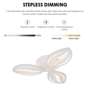 Lustra LED cu telecomanda ORCHID 39W, 3 Petale, lumina Rece/Calda/Neutra, Dimabila, Alb