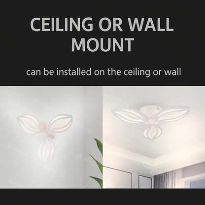 Lustra LED cu telecomanda ORCHID 39W, 3 Petale, lumina Rece/Calda/Neutra, Dimabila, Alb