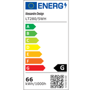 Lustra LED cu telecomanda ORCHID 66W, 5 Petale, lumina Rece/Calda/Neutra, Dimabila, Alb