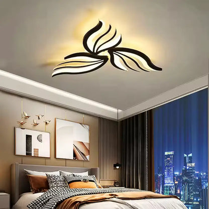 Lustra LED cu telecomanda SAKURA 37W, 3 Petale, lumina Rece/Calda/Neutra, Dimabila, Alb