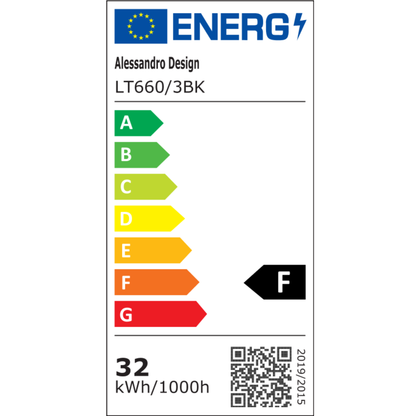 Lustra LED LT660/3BK, 3 Elemente, 32W, Lumina 3000/4000/6000K, Negru, Inaltime Reglabila