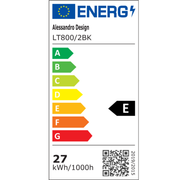 Lustra LED cu telecomanda BETTY 28W, 2 Cercuri, lumina Rece/Calda/Neutra, Dimabila, Negru