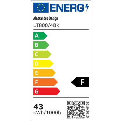Lustra LED cu telecomanda BETTY 44W, 4 Cercuri, lumina Rece/Calda/Neutra, Dimabila, Negru