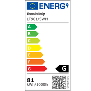 Lustra LED cu telecomanda TULIP 81W, 5 Petale, lumina Rece/Calda/Neutra, Dimabila, Alb