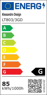 Lustra LED suspendata cu telecomanda ELIZABETH, 85W, 3 Cercuri, lumina Rece/Calda/Neutra, Dimabila, Auriu Lucios, Inaltime Reglabila Lustre LED cu Telecomanda Default Title Alessandro Design