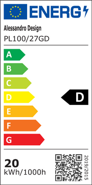 Plafoniera LED SOLIS 27cm 20W Lumina Rece Auriu