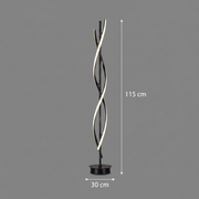 Lampadar LED Upsilon, 27W, 3000K/ 4000K/ 6000K, Metal si Acril, Negru