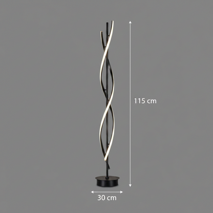 Lampadar LED Upsilon, 27W, 3000K/ 4000K/ 6000K, Metal si Acril, Negru