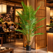 Planta Artificială Copac Tip Palmier Kentia, Cu Frunze Elegante, 230 cm, 18 frunze, Verde, cu Ghiveci