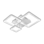 Lustra LED cu telecomanda ZOE, 64W, 3 Patrate, lumina Rece/Calda/Neutra, Dimabila, Alb