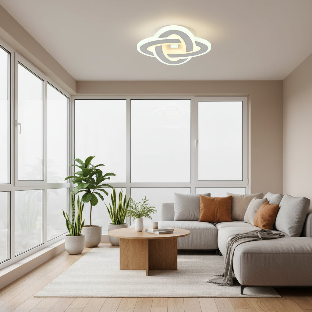 Lustra LED CRINELLA 45W, Diametru 23cm, lumina Rece/Calda/Neutra, Alb Lustra LED Default Title Alessandro Design