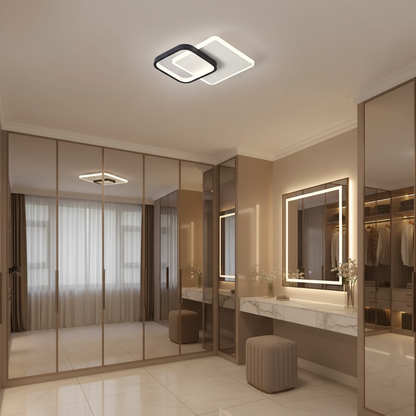 Lustra LED MARCELO 30W, lumina Rece/Calda/Neutra Alb Negru
