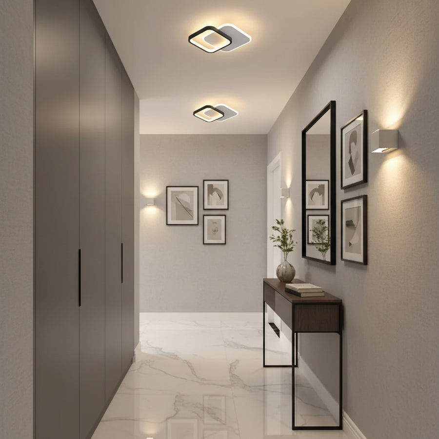Lustra LED MARCELO 30W, lumina Rece/Calda/Neutra Alb Negru