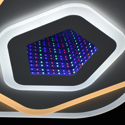 Lustra LED NEXA 3D 39W, Diametru 23cm, lumina Rece/Calda/Neutra , Alb Lustra LED Default Title Alessandro Design