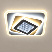 Lustra LED NEXA 3D 46W, Patrata, lumina Rece/Calda/Neutra , Alb