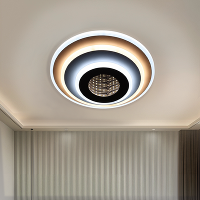 Lustra LED NEXA ROTUND 3D 39W,  lumina Rece/Calda/Neutra, Alb