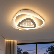 Lustra LED NEXA Triunghi 3D 39W, Alb, Lumina Rece/Calda/Neutra