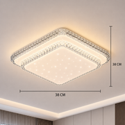 Lustra LED QIKIQTAALUK, 40W, 33 x 33 cm, Lumina Calda/Neutra/Rece, Alb