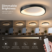 Lustra LED cu Telecomanda, PL103/520BK, 29W, Diametru 50cm, Lumina Calda/Rece/Neutra, Negru